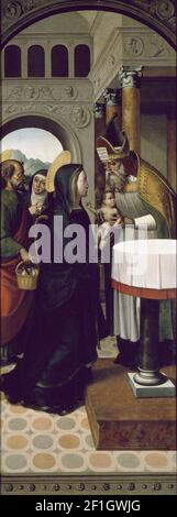 Juan Correa De Vivar - die Darstellung Christi in Der Tempel Stockfoto