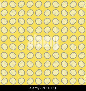 Schneckenschalen nahtlose Vektor-Muster in gelb und grau Stock Vektor