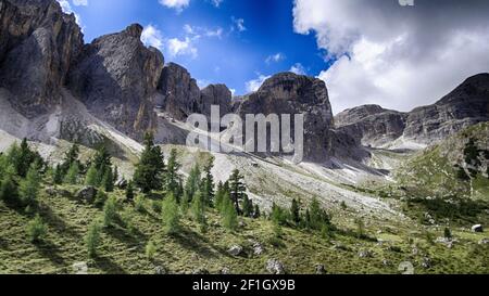 Nationalpark Puez Odles, Alpen Italien Stockfoto