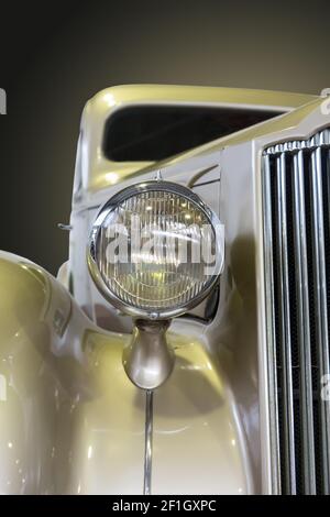 Oldtimer Nahaufnahme dunklen Hintergrund Stockfoto