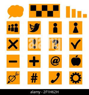 Satz von Vektor-icons Stockfoto