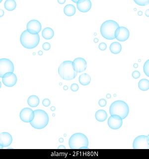Vektordarstellung des nahtlosen Hintergrunds von Blasen im Wasser Stockfoto