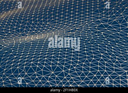 Zusammenfassung Hintergrund der Links und Verbindungen Knoten 3d illustration Stockfoto