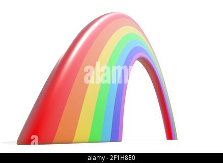 Abstrakte regenbogenfarbenen isoliert auf weißem Hintergrund 3d illustration Stockfoto