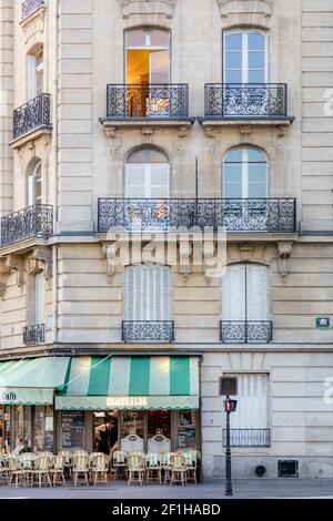 Café Esmeralda auf der Ile-de-la-Cite, Paris, Frankreich Stockfoto