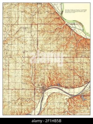 Bonner Springs, Kansas, Karte 1940, 1:62500, Vereinigte Staaten von Amerika von Timeless Maps, Daten U.S. Geological Survey Stockfoto