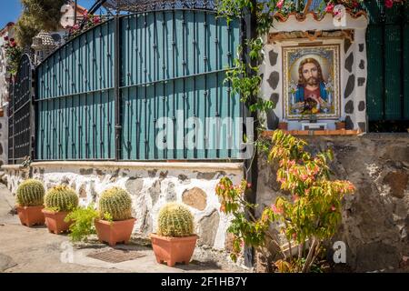 Kanarischer religiöser Altar Stockfoto