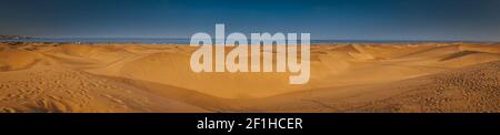 Sanddünen panorama Stockfoto