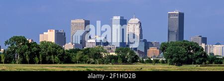 Historic Oklahoma City Skyline, Oklahoma, USA, September 2008. Stockfoto