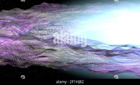 Sombrero Galaxie im tiefen Raum 3D Illustration Stockfoto