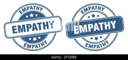 Empathie-Stempel. Empathie-Zeichen. Rundes Grunge-Etikett Stock Vektor