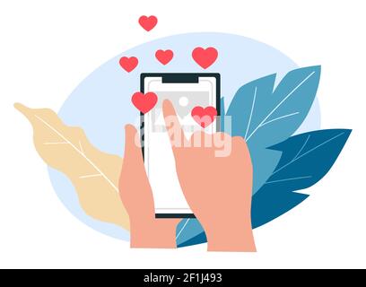 Kommunikation und Interaktion im sozialen Netzwerk Stock Vektor