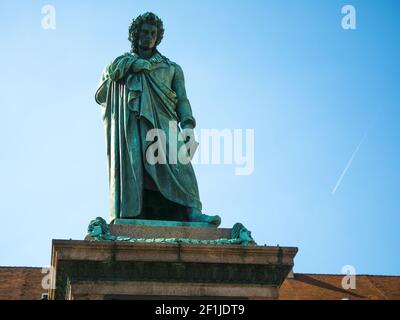 Schiller Denkmal am Schillerplatz, Stuttgart, Baden-Württemberg, Deutschland Stockfoto