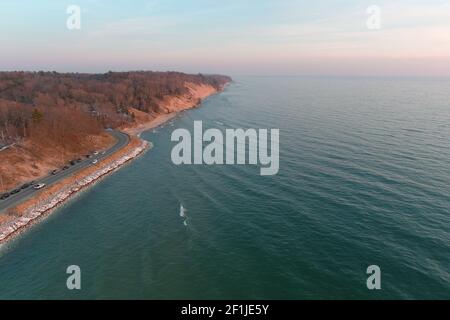 Whitehall, Mi hinter dem Wasser Rand Stockfoto