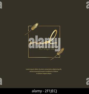 M D MD W D WD Anfangsbuchstabe Handschrift und Unterschrift Logo. Beauty Vektor anfängliches Logo .Mode, Boutique, Blumen und botanische Stock Vektor