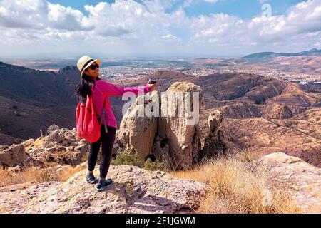 Auf der Spitze von La Bufa, Guanajuato Staat, Mexiko Stockfoto