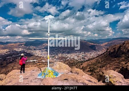 Auf der Spitze von La Bufa, Guanajuato Staat, Mexiko Stockfoto