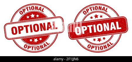 Optionaler Stempel. Optionales Schild. Rundes Grunge-Etikett Stock Vektor