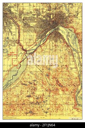 St Paul, Minnesota, Karte 1896, 1:62500, Vereinigte Staaten von Amerika von Timeless Maps, Daten U.S. Geological Survey Stockfoto