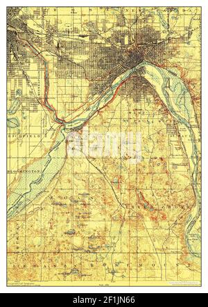 St Paul, Minnesota, Karte 1896, 1:62500, Vereinigte Staaten von Amerika von Timeless Maps, Daten U.S. Geological Survey Stockfoto