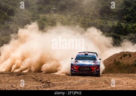 06 SORDO Daniel (ESP), DEL BARRIO Carlos (ESP), HYUNDAI I20, HYUNDAI SHELL MOBIS WRT, Aktion während der WRC World Rally Car Championship 2019, Rallye von Italia Sardegna vom 13. Bis 16. Juni, in Alghero und Cagliari, Italien - Foto Thomas Fenetre / DPPI Stockfoto