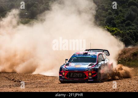 06 SORDO Daniel (ESP), DEL BARRIO Carlos (ESP), HYUNDAI I20, HYUNDAI SHELL MOBIS WRT, Aktion während der WRC World Rally Car Championship 2019, Rallye von Italia Sardegna vom 13. Bis 16. Juni, in Alghero und Cagliari, Italien - Foto Thomas Fenetre / DPPI Stockfoto