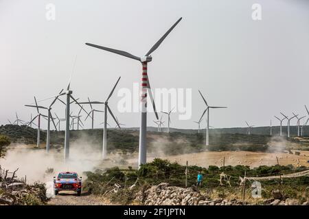 06 SORDO Daniel (ESP), DEL BARRIO Carlos (ESP), HYUNDAI I20, HYUNDAI SHELL MOBIS WRT, Aktion während der WRC World Rally Car Championship 2019, Rallye von Italia Sardegna vom 13. Bis 16. Juni, in Alghero und Cagliari, Italien - Foto Thomas Fenetre / DPPI Stockfoto