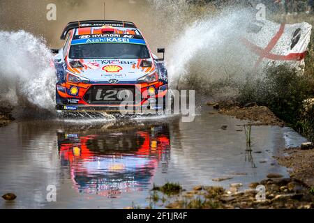 06 SORDO Daniel (ESP), DEL BARRIO Carlos (ESP), HYUNDAI I20, HYUNDAI SHELL MOBIS WRT, Aktion während der WRC World Rally Car Championship 2019, Rallye von Italia Sardegna vom 13. Bis 16. Juni, in Alghero und Cagliari, Italien - Foto Thomas Fenetre / DPPI Stockfoto