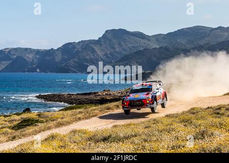 06 SORDO Daniel (ESP), DEL BARRIO Carlos (ESP), HYUNDAI I20, HYUNDAI SHELL MOBIS WRT, Aktion während der WRC World Rally Car Championship 2019, Rallye von Italia Sardegna vom 13. Bis 16. Juni, in Alghero und Cagliari, Italien - Foto Thomas Fenetre / DPPI Stockfoto