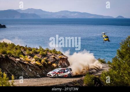 05 MEEKE Kris (GBR), MARSHALL Sebastien (GBR), TOYOTA YARIS, TOYOTA GAZOO RACING WRT, Aktion während der WRC World Rally Car Championship 2019, Rallye der Türkei vom 12. Bis 15. September, in Marmaris - Foto Francois Flamand / DPPI Stockfoto