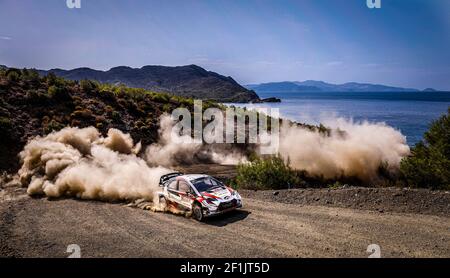 05 MEEKE Kris (GBR), MARSHALL Sebastien (GBR), TOYOTA YARIS, TOYOTA GAZOO RACING WRT, Aktion während der WRC World Rally Car Championship 2019, Rallye der Türkei vom 12. Bis 15. September, in Marmaris - Foto Francois Flamand / DPPI Stockfoto