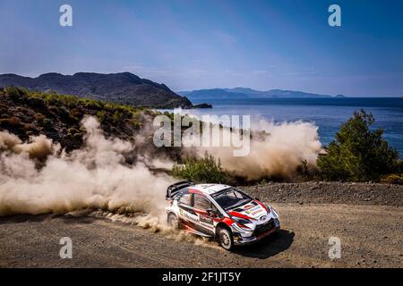 05 MEEKE Kris (GBR), MARSHALL Sebastien (GBR), TOYOTA YARIS, TOYOTA GAZOO RACING WRT, Aktion während der WRC World Rally Car Championship 2019, Rallye der Türkei vom 12. Bis 15. September, in Marmaris - Foto Francois Flamand / DPPI Stockfoto