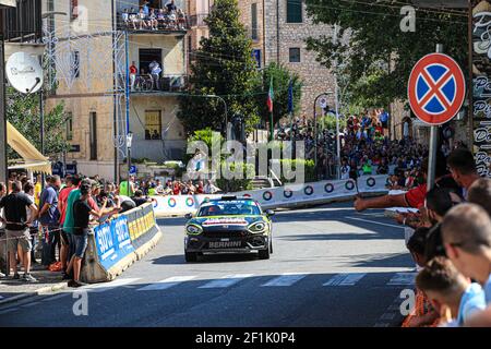 25 Andrea NUCITA (ITA), Bernardo Di Caro (ITA), Fiat ABARTH 124 Rally, LORAN SRL, Aktion während der European Rally Championship 2019 ERC Rally di Roma Capitale, vom 19. Bis 21. juli, in Fiuggi, Italia - Foto Gregory Lenormand / DPPI Stockfoto