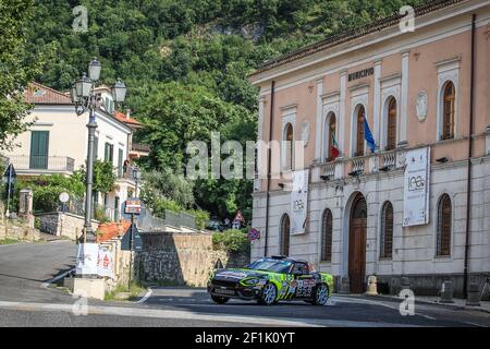 25 Andrea NUCITA (ITA), Bernardo Di Caro (ITA), Fiat ABARTH 124 Rally, LORAN SRL, Aktion während der European Rally Championship 2019 ERC Rally di Roma Capitale, vom 19. Bis 21. juli, in Fiuggi, Italia - Foto Gregory Lenormand / DPPI Stockfoto