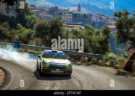 25 Andrea NUCITA (ITA), Bernardo Di Caro (ITA), Fiat ABARTH 124 Rally, LORAN SRL, Aktion während der European Rally Championship 2019 ERC Rally di Roma Capitale, vom 19. Bis 21. juli, in Fiuggi, Italia - Foto Gregory Lenormand / DPPI Stockfoto