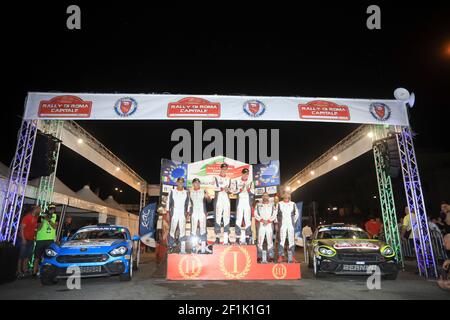 26 Dariusz POLONSKI (POL), Lukasz SITEK (POL), Fiat ABARTH 124 Rally, RALLYTECHNOLOGY, 24 Zelindo MELEGARI (ITA), Corrado BONATO (ITA), Fiat ABARTH 124 Rally, 25 Andrea NUCITA (ITA), Bernardo Di Caro (ITA), Fiat ABARTH 124 Rally, LOdi RAN Roma Championship SRL, Rally 2019 Rally während der Rally während der Rally des ERC Capitale. Vom 19. Bis 21. juli in Fiuggi, Italia - Foto Gregory Lenormand / DPPI Stockfoto