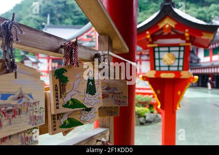 Taikodani Inari jinja-Schrein in der Stadt Tsuwano, Präfektur Shimane, Chugoku, Japan. Stockfoto