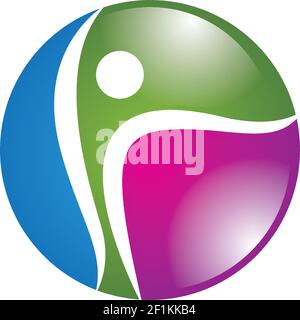 Gesundes Leben Logo Vorlage Vektor Symbol Illustration Design Stock Vektor
