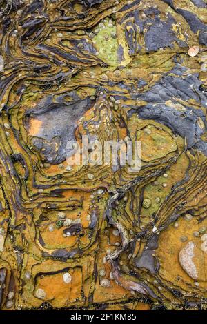 Muster von Steinen in Nordspanien Stockfoto
