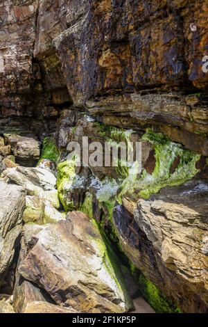 Muster von Steinen in nordspanien Stockfoto