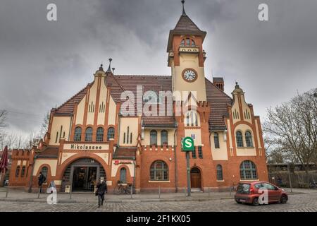 S-Bahnhof, Nikolassee, Zehlendorf, Berlin, Deutschland Stockfoto