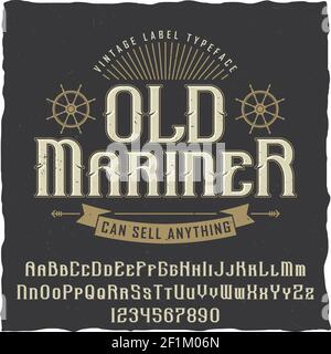 Alte Seefahrer Vintage Poster mit der Inschrift kann alles verkaufen vektorgrafik Stock Vektor