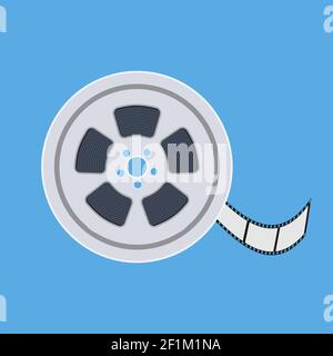 Symbol für flache Filmrolle Stock Vektor