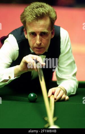 Terry Griffiths - Snooker World Snooker Championship, The Crucible, Sheffield 1990 Foto von Tony Henshaw Stockfoto