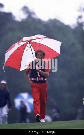 Bernhard langer Volvo PGA Championship 1989, Wentworth Club Foto von Tony Henshaw Stockfoto