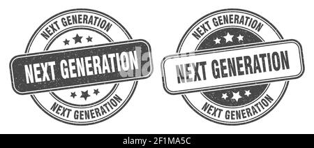 Next Generation Stempel. Next Generation Schild. Rundes Grunge Etikett Stock Vektor