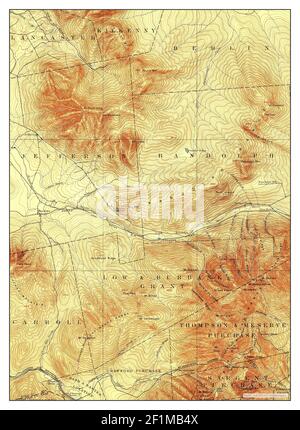 Mt Washington, New Hampshire, Karte 1896, 1:62500, Vereinigte Staaten von Amerika von Timeless Maps, Daten U.S. Geological Survey Stockfoto