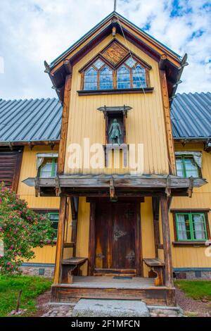 Eine Tür in Zorngården, Mora, Dalarna, Dalecarlia Stockfoto