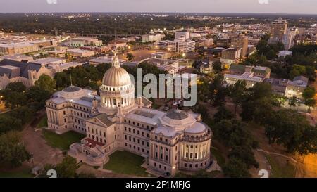 Capitol State House Downtown City Center Jackson Mississippi USA Stockfoto
