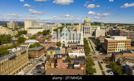 Harrisburg Hauptstadt von Pennsylvania auf der Susquehanna Stockfoto